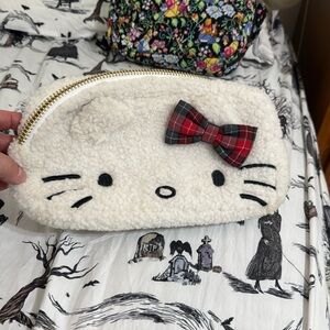 Stoney Clover Lane Cream and Red Bow Kids Pouch